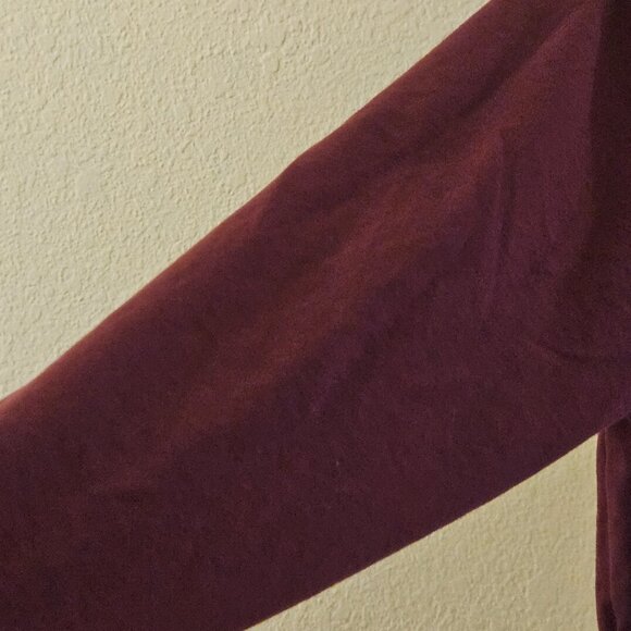 Nwot Holiday Burgundy wine long sleeve cotton stretch pockets casual dress XL - Picture 9 of 11